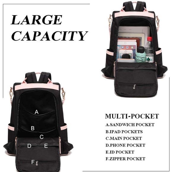 Nylon backpack (can be used as a shoulder bag) - Picture 4 of 5